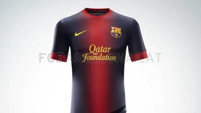 Đây chính là mấu áo đấu sân nhà của CLB Barcelona mà chủ tịch Rosell vừa công bố.